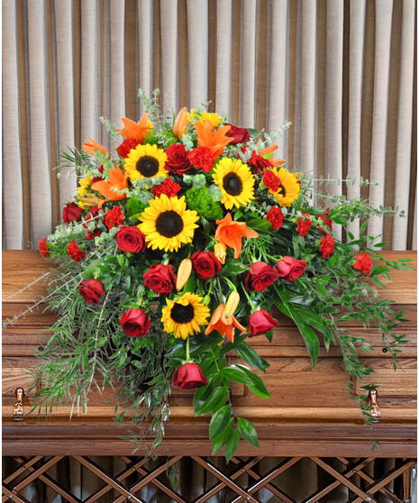 Summer Symphony Casket Spray
