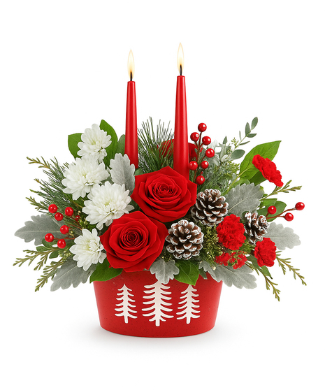 Snowy Pines Centerpiece