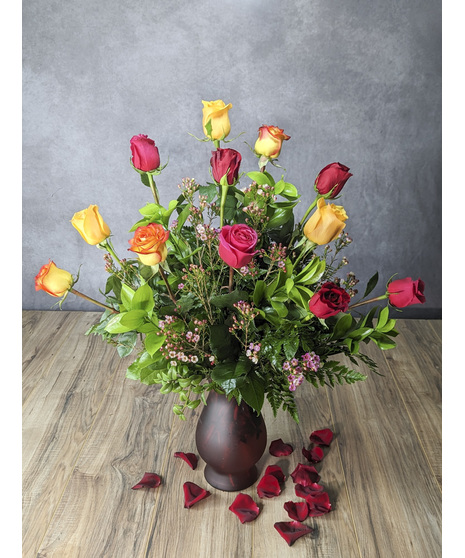 Dazzle Dozen Mixed Roses