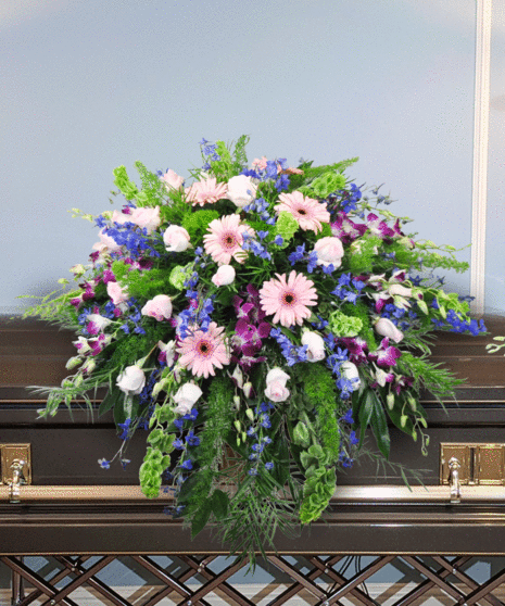 Heavenly Sentiments Casket Spray