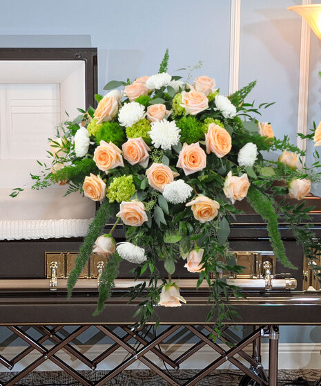 In Loving Memory Casket Spray